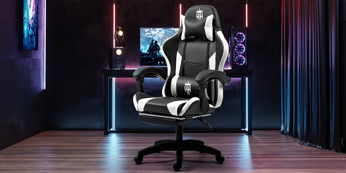 Gaming Chair with Footrest and Lumbar Support for Home Office detail image - detail view 18