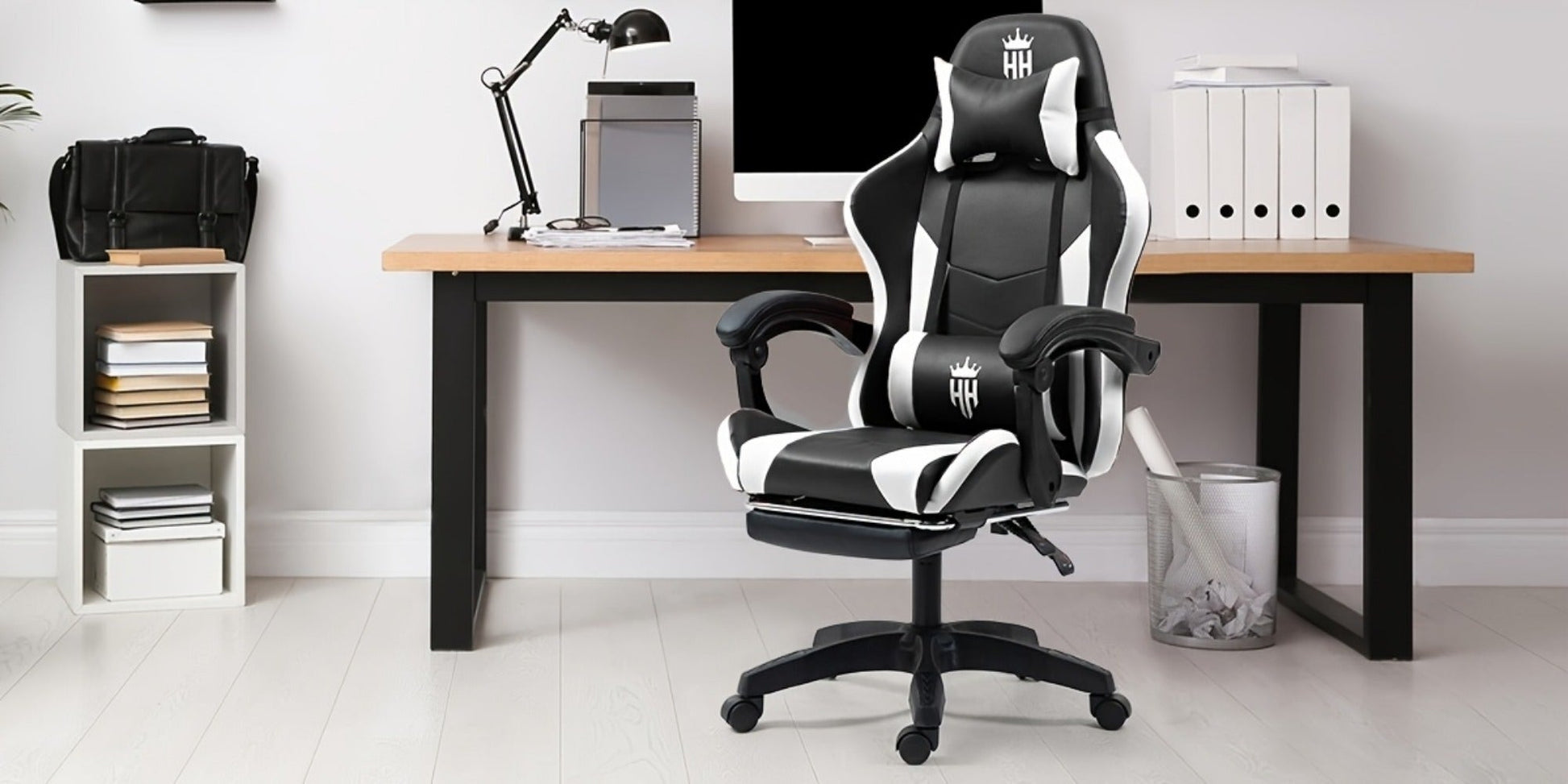 Gaming Chair with Footrest and Lumbar Support for Home Office detail image - detail view 19