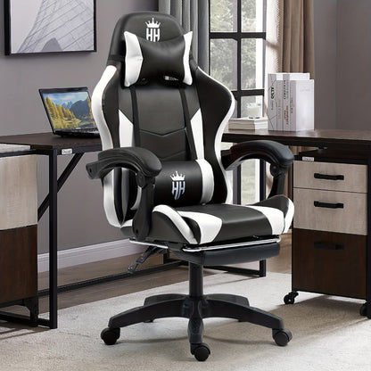 Gaming Chair with Footrest and Lumbar Support for Home Office detail image