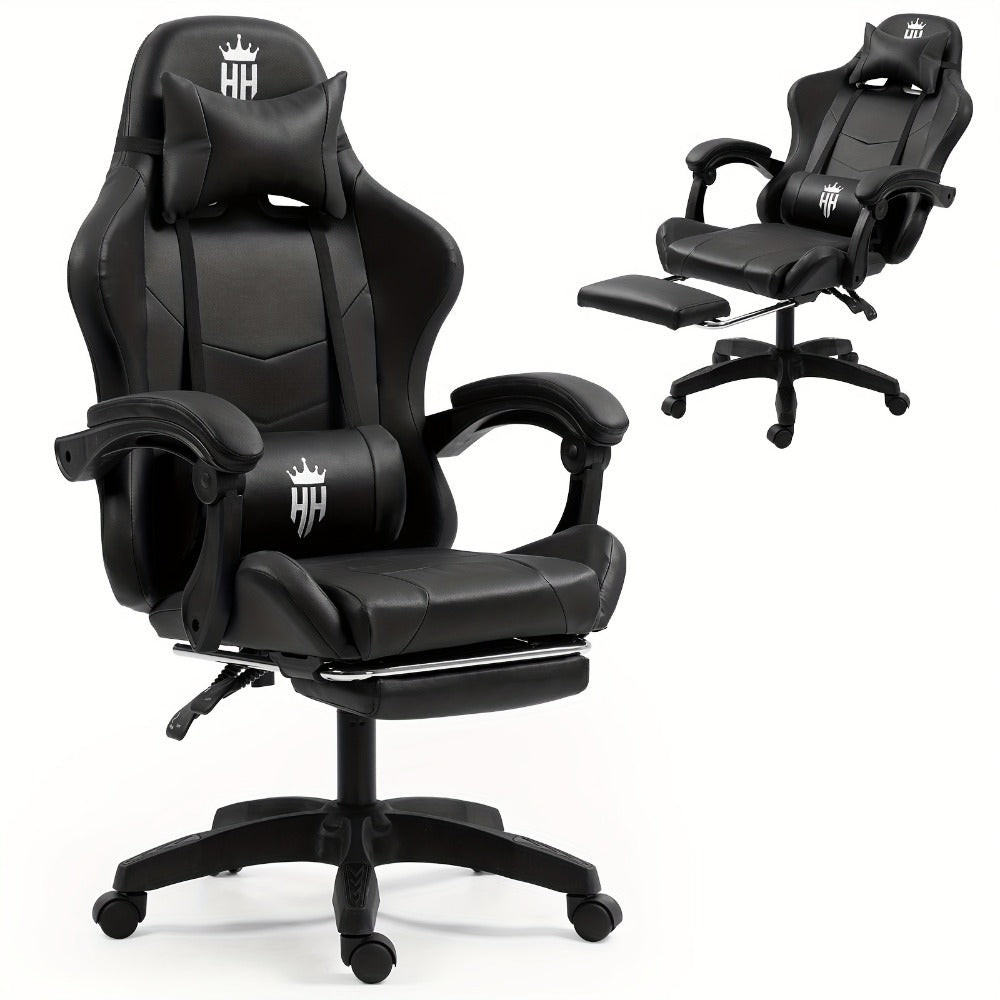 Gaming Chair with Footrest and Lumbar Support for Home Office detail image - detail view 4