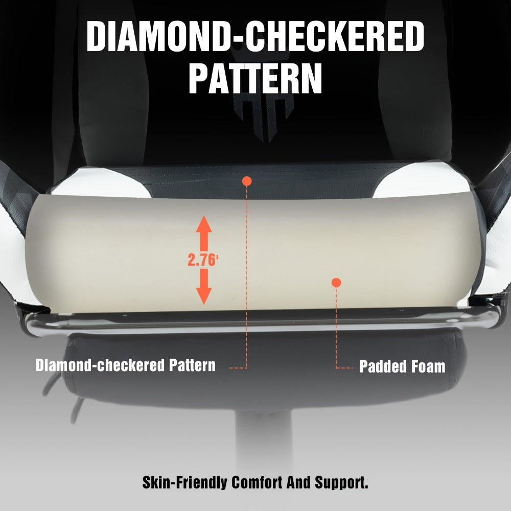 Gaming Chair with Footrest and Lumbar Support for Home Office detail image - detail view 7