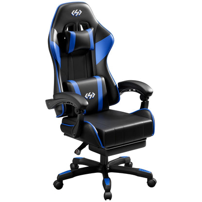 Gaming Chair shown in the Blue Black option