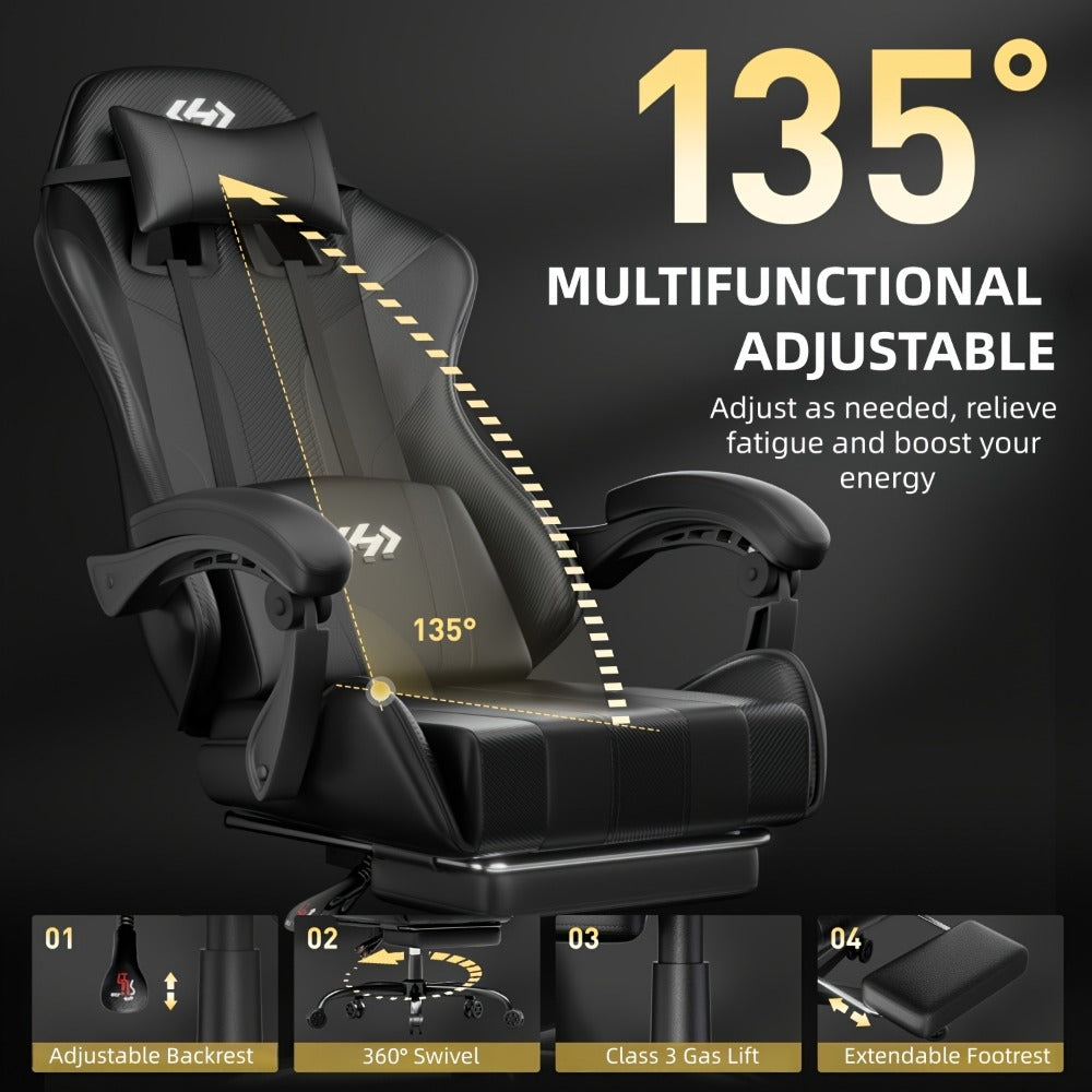 Gaming Chair with Footrest for Comfortable Everyday Seating in Home Office detail image - detail view 12