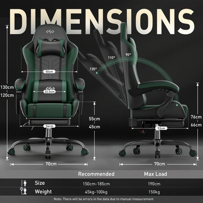 Gaming Chair with Footrest for Comfortable Everyday Seating in Home Office detail image - detail view 14