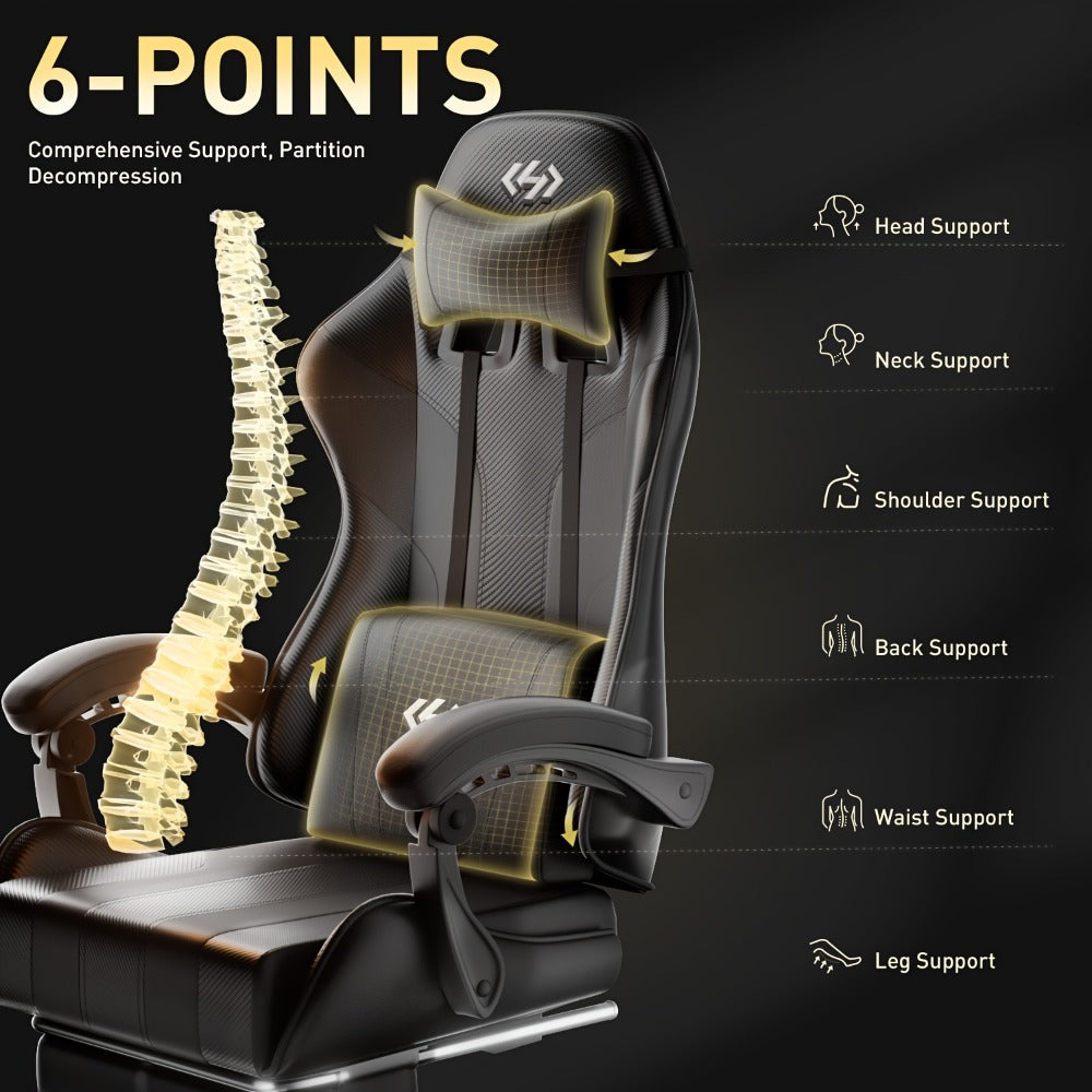 Gaming Chair with Footrest for Comfortable Everyday Seating in Home Office detail image - detail view 6