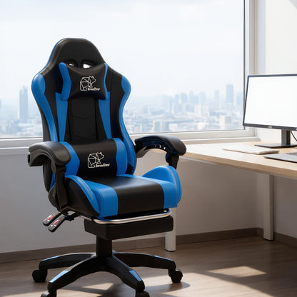 Gaming Chair with High Back and Footrest and Lumbar Support for Home Office detail image - detail view 4