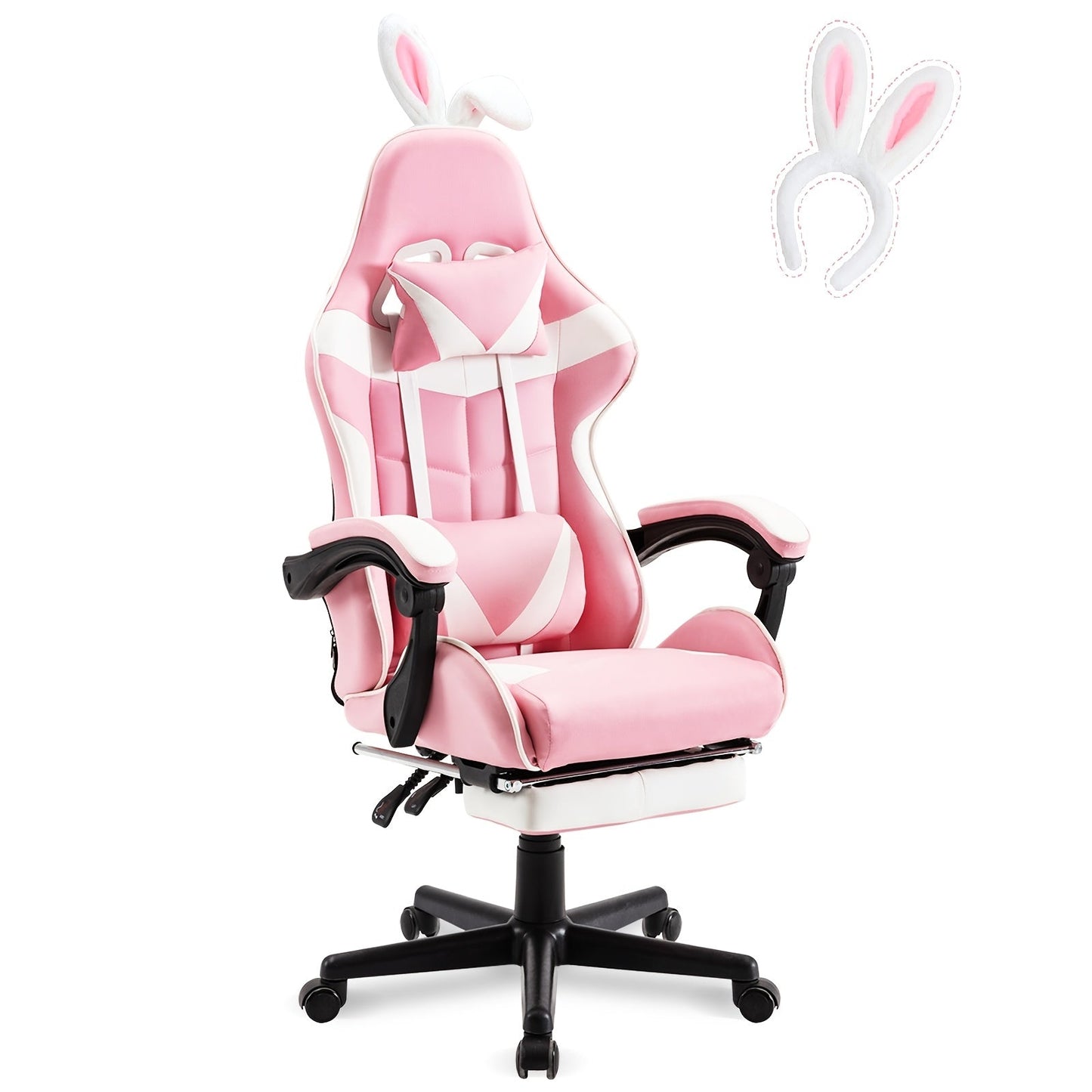 Gaming Chair shown in the pink option