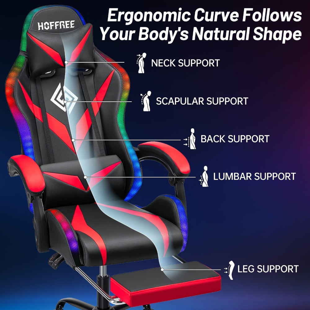 Gaming Chair with High Back, Reclining Computer Chair for Home Office detail image - detail view 11