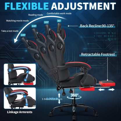 Gaming Chair with High Back, Reclining Computer Chair for Home Office detail image - detail view 9
