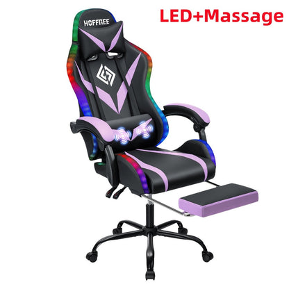 Gaming Chair with LED Lighting, Ergonomic Video Game Chair for Home Office detail image - detail view 10