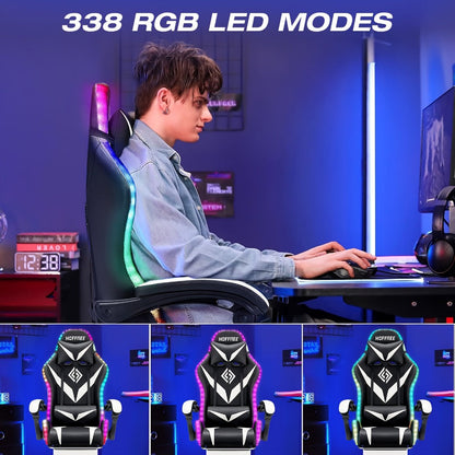 Gaming Chair with LED Lighting, Ergonomic Video Game Chair for Home Office detail image - detail view 11