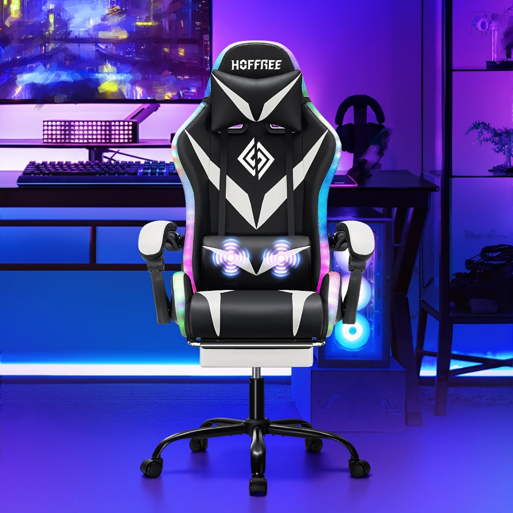Gaming Chair with LED Lighting, Ergonomic Video Game Chair for Home Office detail image