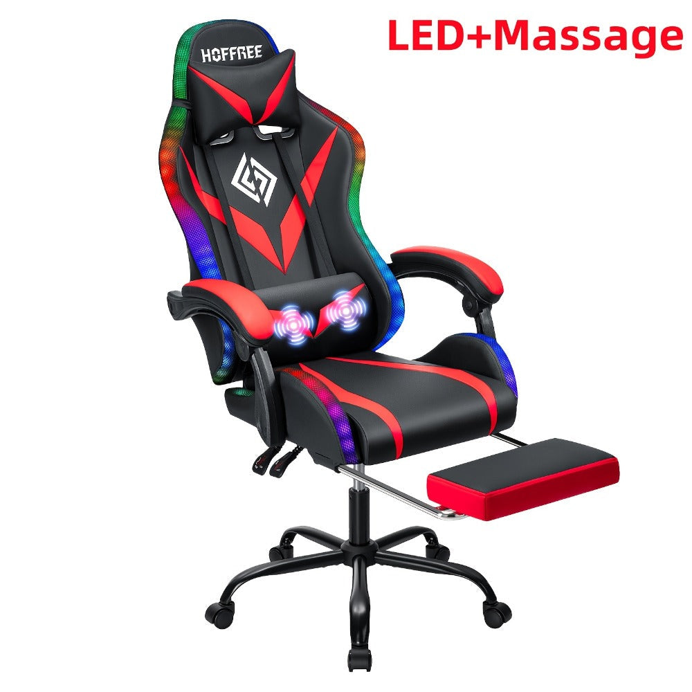 Gaming Chair with LED Lighting, Ergonomic Video Game Chair for Home Office detail image - detail view 5