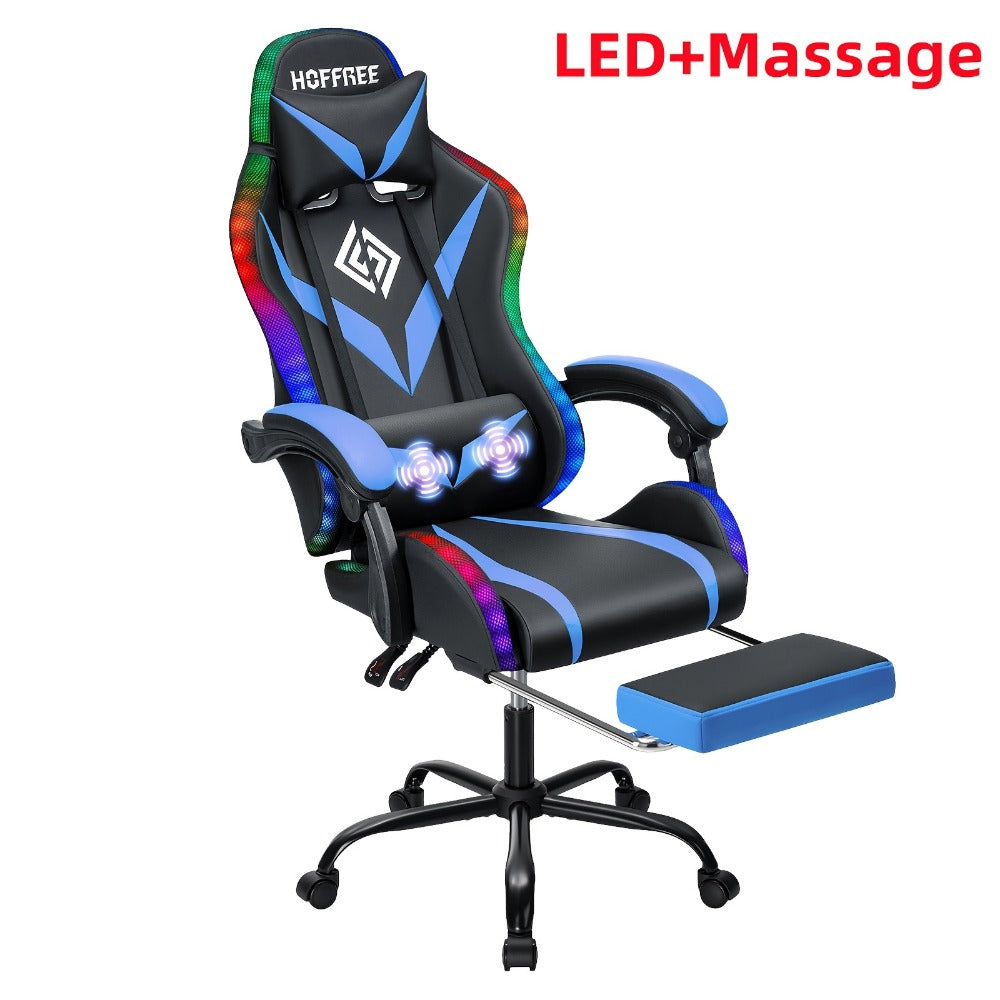 Gaming Chair with LED Lighting, Ergonomic Video Game Chair for Home Office detail image - detail view 8