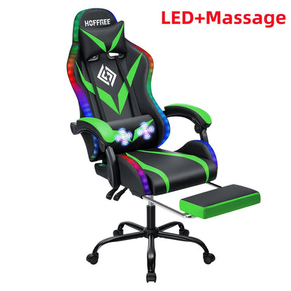 Gaming Chair shown in the Green+Black option