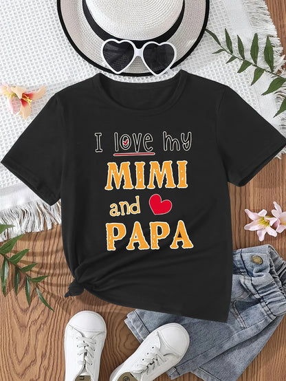 Girls' Black Cotton Printed T-Shirt - product view 6