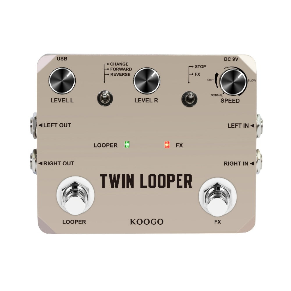 Guitar Effects Pedal, USB, Adjustable, Looper for Electric Guitar Or Bass Tone Shaping detail image - detail view 4