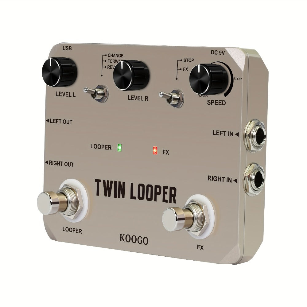 Guitar Effects Pedal, USB, Adjustable, Looper for Electric Guitar Or Bass Tone Shaping detail image - detail view 7