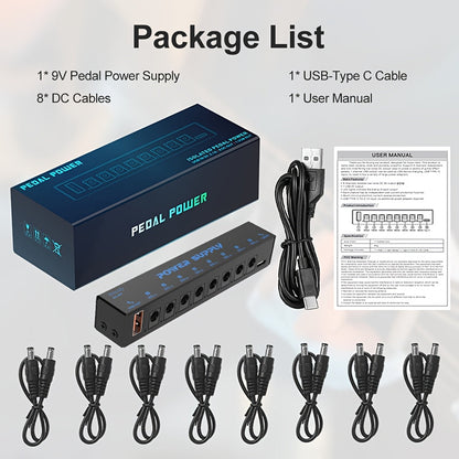 Guitar Pedal Power Supply shown in the Black option
