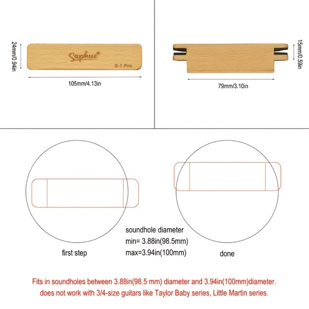 Guitar Replacement Part, 6.35mm, Saphue, S1-Pro, Professional for Guitar Repair detail image