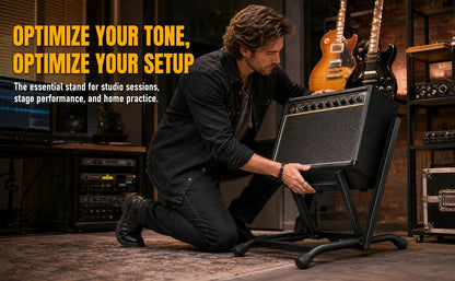 Guitar Stand, Foldable, Amp, Heavy, Duty for Holding And Displaying Guitars detail image - detail view 11