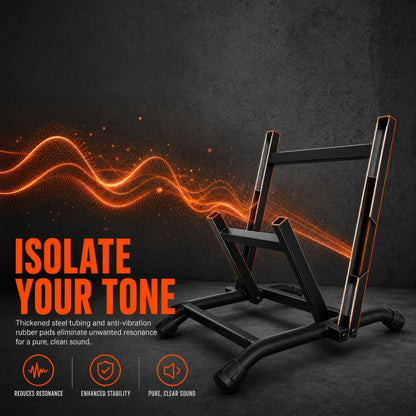 Guitar Stand, Foldable, Amp, Heavy, Duty for Holding And Displaying Guitars detail image - detail view 8