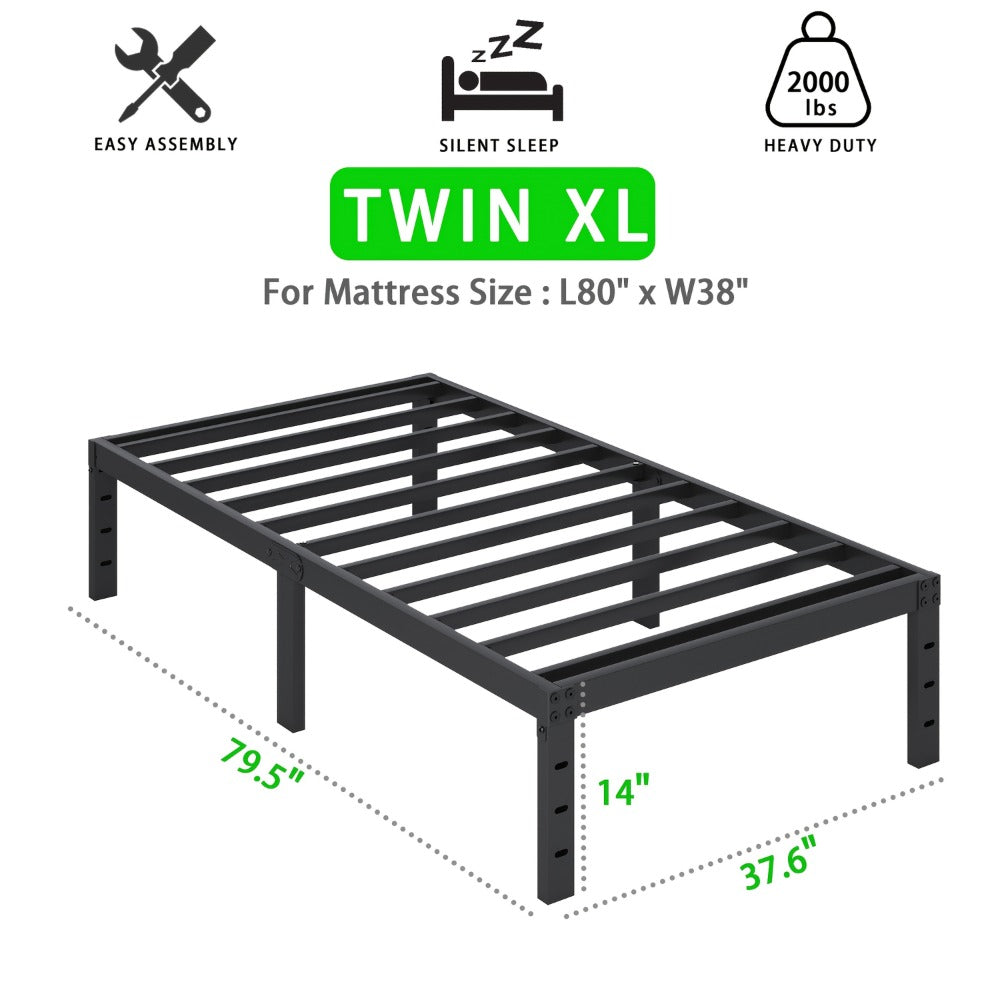 Heavy-Duty Metal Bed Frame with No Box Spring Needed for Bedroom detail image - detail view 5