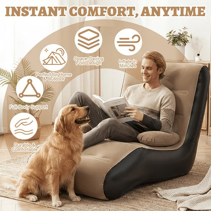 Inflatable Furniture with Armrests and Waterproof Protection for Living Room detail image - detail view 4