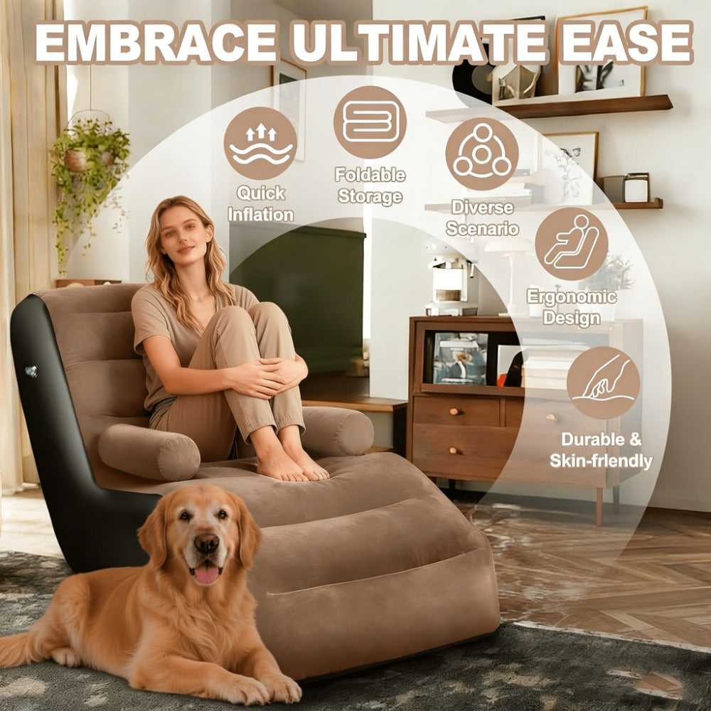 Inflatable Furniture with Armrests and Waterproof Protection for Living Room detail image - detail view 6