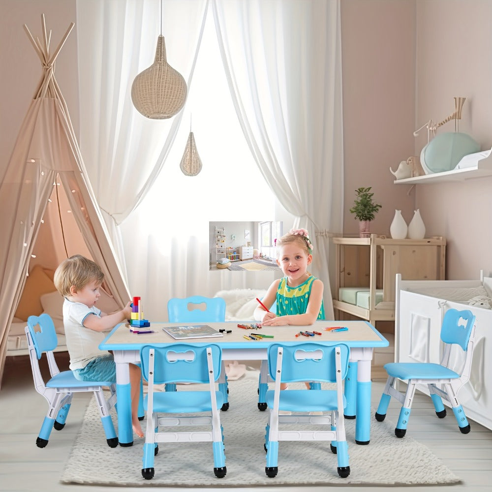 Kids Activity Table Set with Adjustable Height for Kids' Room detail image - detail view 4