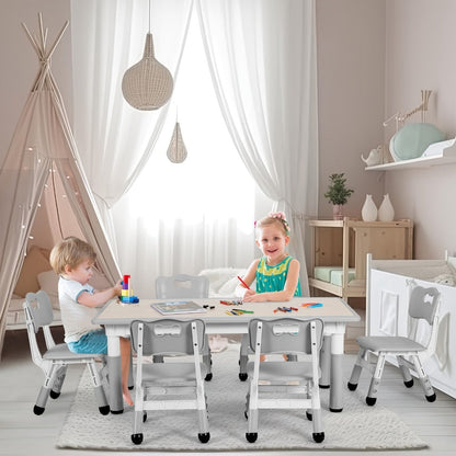Kids Activity Table Set with Adjustable Height for Kids' Room detail image - detail view 5
