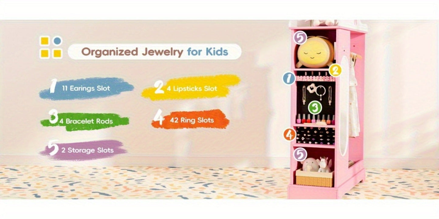 Kids Armoire with Open Shelves for Practical Everyday Home Use in Kids' Room detail image - detail view 13