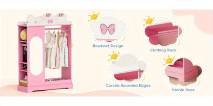 Kids Armoire with Open Shelves for Practical Everyday Home Use in Kids' Room detail image - detail view 14
