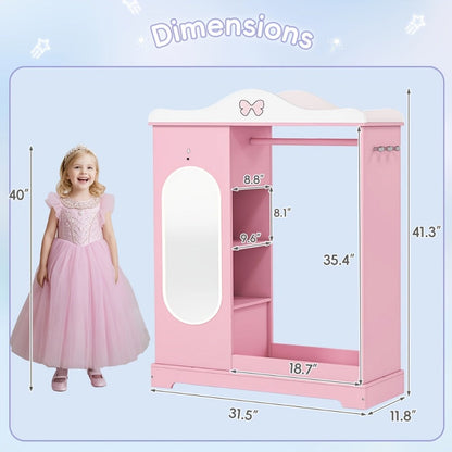 Kids Armoire with Open Shelves for Practical Everyday Home Use in Kids' Room detail image