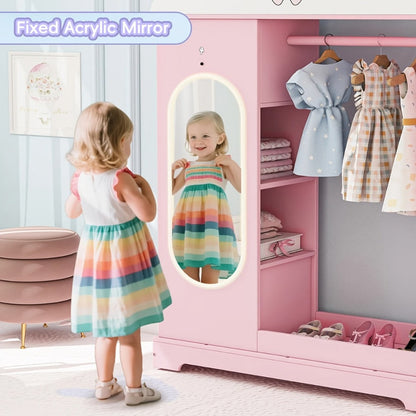 Kids Armoire with Open Shelves for Practical Everyday Home Use in Kids' Room detail image - detail view 4
