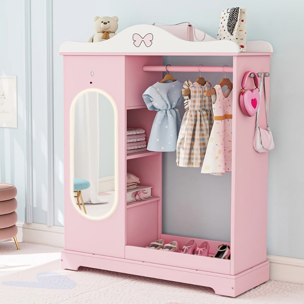 Kids Armoire with Open Shelves for Practical Everyday Home Use in Kids' Room detail image - detail view 5