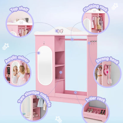 Kids Armoire with Open Shelves for Practical Everyday Home Use in Kids' Room detail image - detail view 7