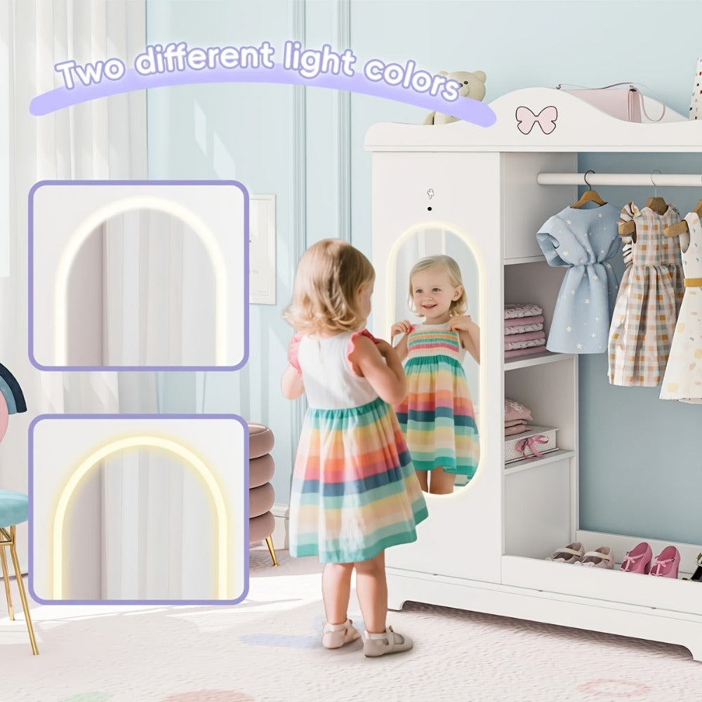 Kids Armoire with Open Shelves for Practical Everyday Home Use in Kids' Room detail image - detail view 9