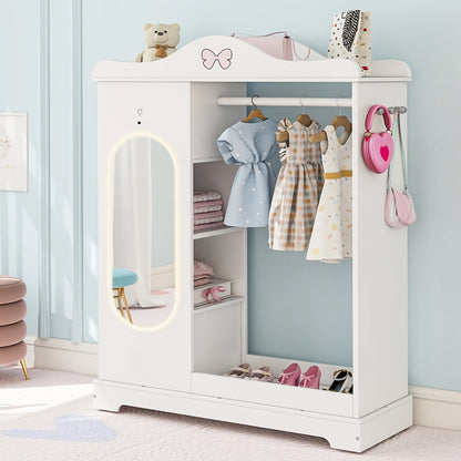 Kids Armoire shown in the White option