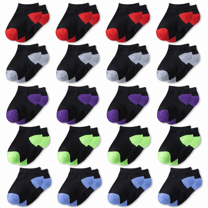 20 Pairs Toddler Kids Boys Girls Sport Ankle Athletic Socks Half Cushion Low Cut - product view 1