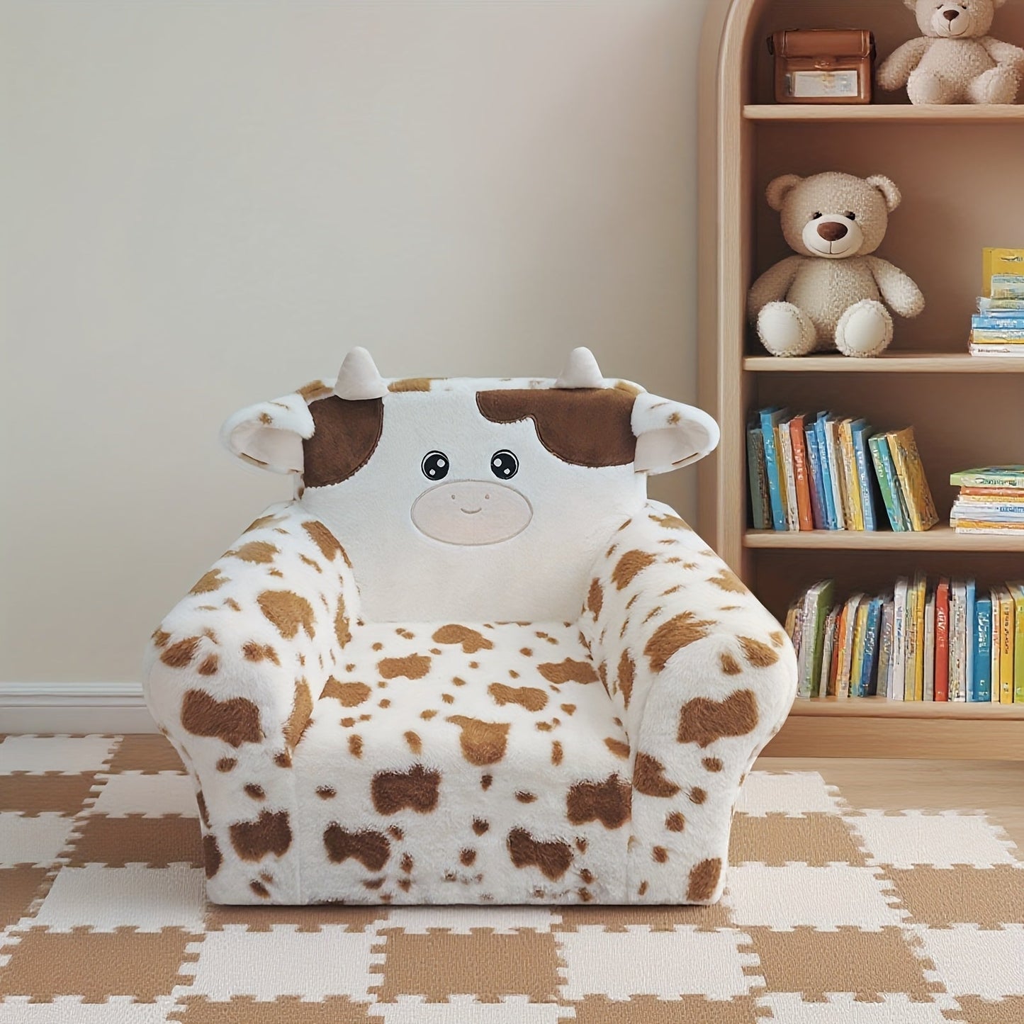 Kids Sofa shown in the Brown option
