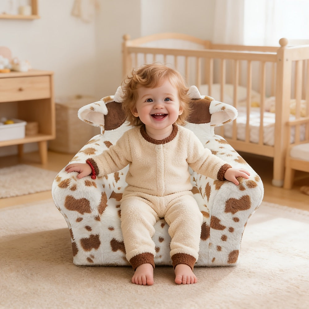 Kids Sofa, Kids & Teens Teddy Bear Fleece Sofa Lounger - Ultra-Soft Machine-Washable shown in the main product view