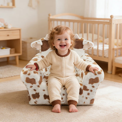 Kids Sofa, Kids & Teens Teddy Bear Fleece Sofa Lounger - Ultra-Soft Machine-Washable shown in the main product view
