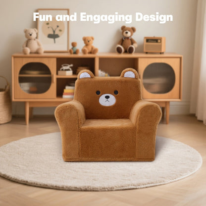 Kids Convertible Sofa Chair with Washable Cover, Kids Flip-Out Chair detail image - detail view 12