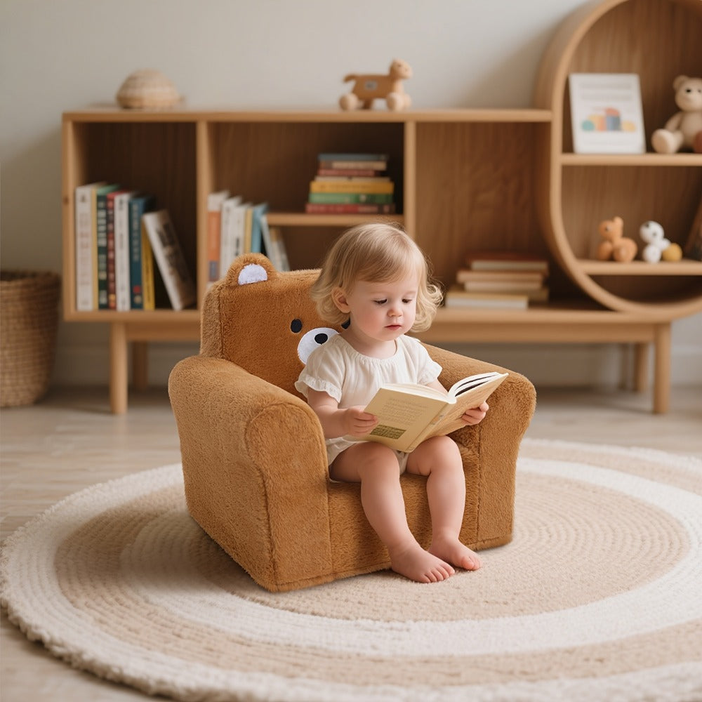 Kids Convertible Sofa Chair with Washable Cover, Kids Flip-Out Chair detail image - detail view 14