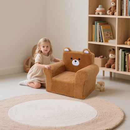 Kids Convertible Sofa Chair with Washable Cover, Kids Flip-Out Chair detail image