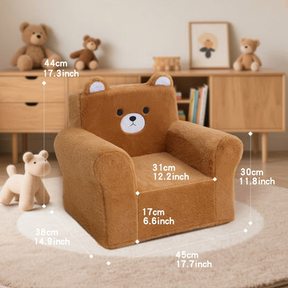 Kids Convertible Sofa Chair with Washable Cover, Kids Flip-Out Chair detail image - detail view 4