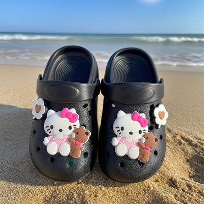 A pair of new summer casual versatile cute and sweet cartoon bear Hello Kitty - product view 1