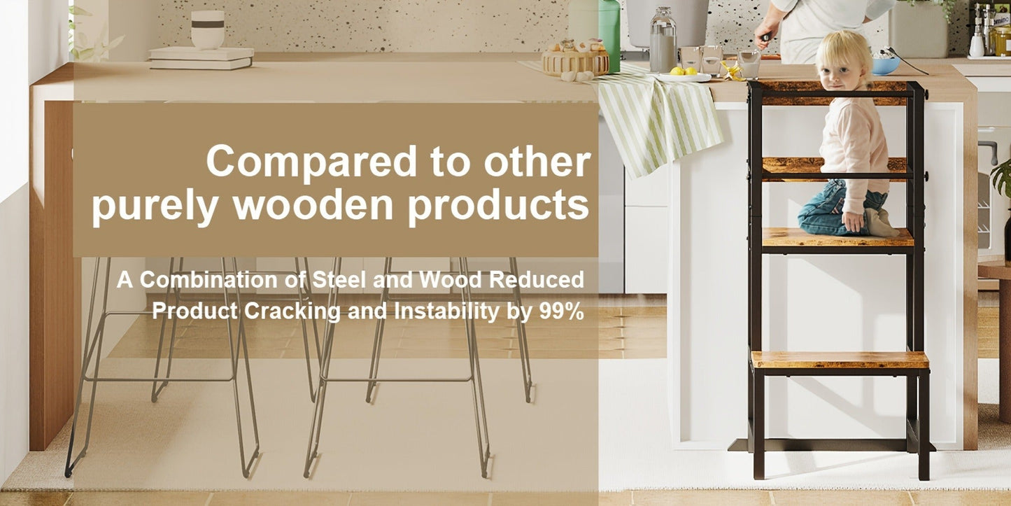 Kids Learning Tower with Adjustable Height for Practical Everyday Home Use in Kids' Room detail image - detail view 15