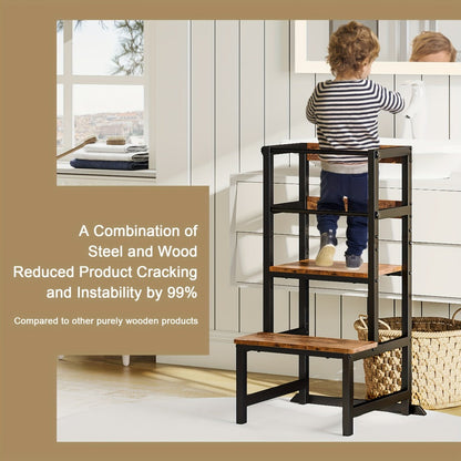 Kids Learning Tower with Adjustable Height for Practical Everyday Home Use in Kids' Room detail image - detail view 5